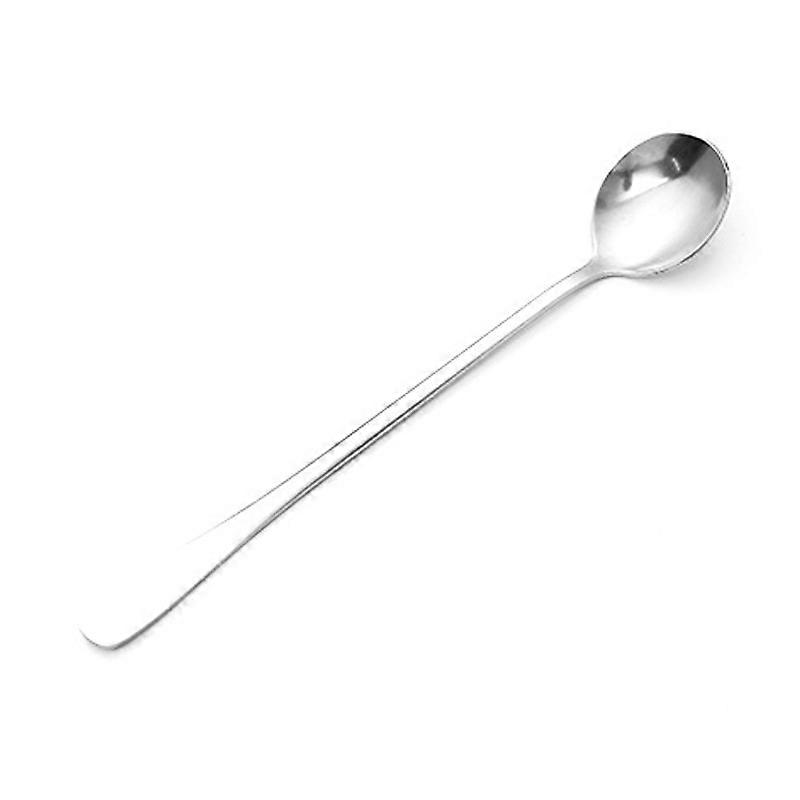 Runder Edelstahllöffel Für Tee, Kaffee Und Cocktails – 1 Stück, Abgerundeter Kopf, Elegantes Und Langlebiges Besteck