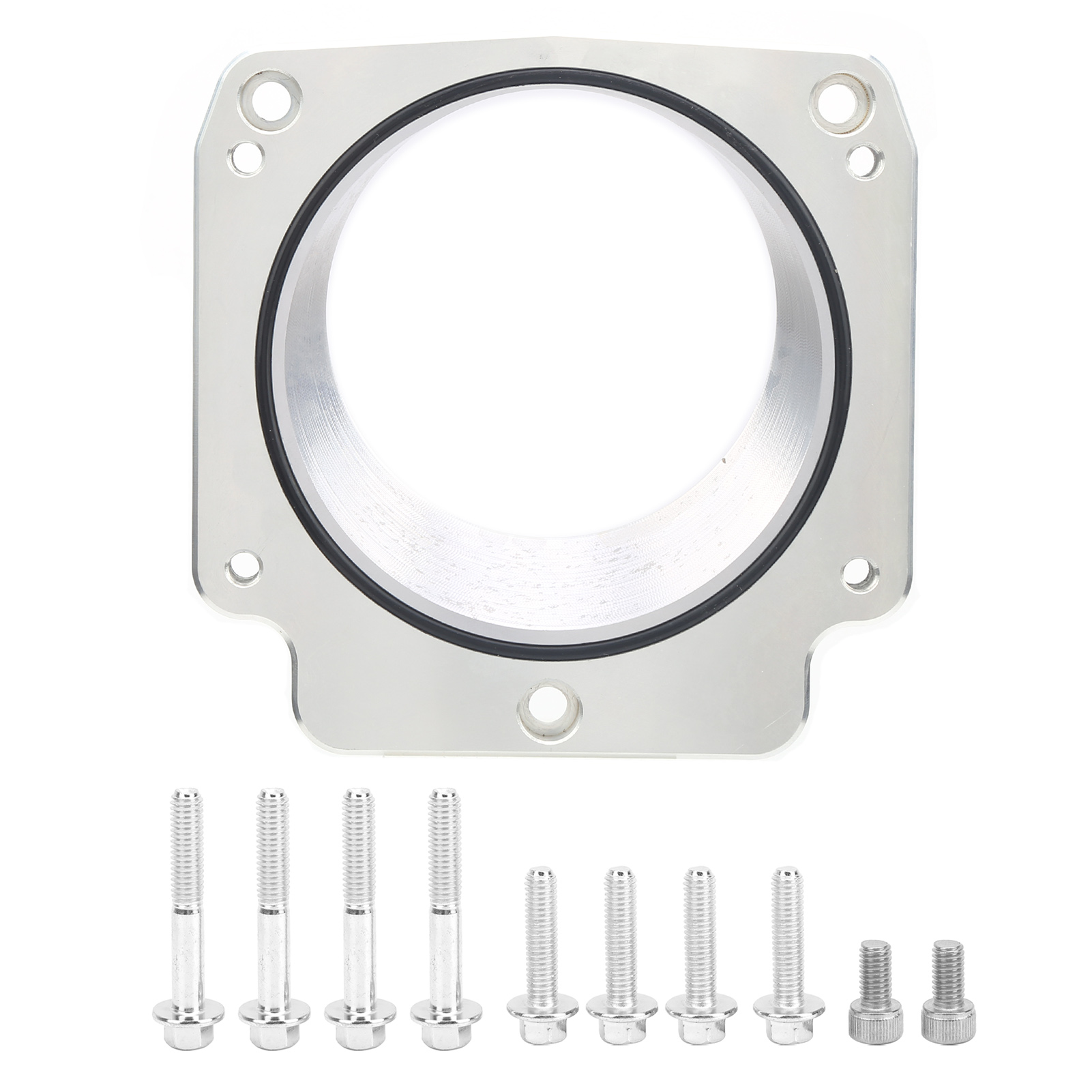 Adapterplatte Für Drosselklappengehäuse Aus Aluminium Mit Natürlicher Oberfläche Und Befestigungsschrauben, Kompatibel Mit Ls/dbw/dbc