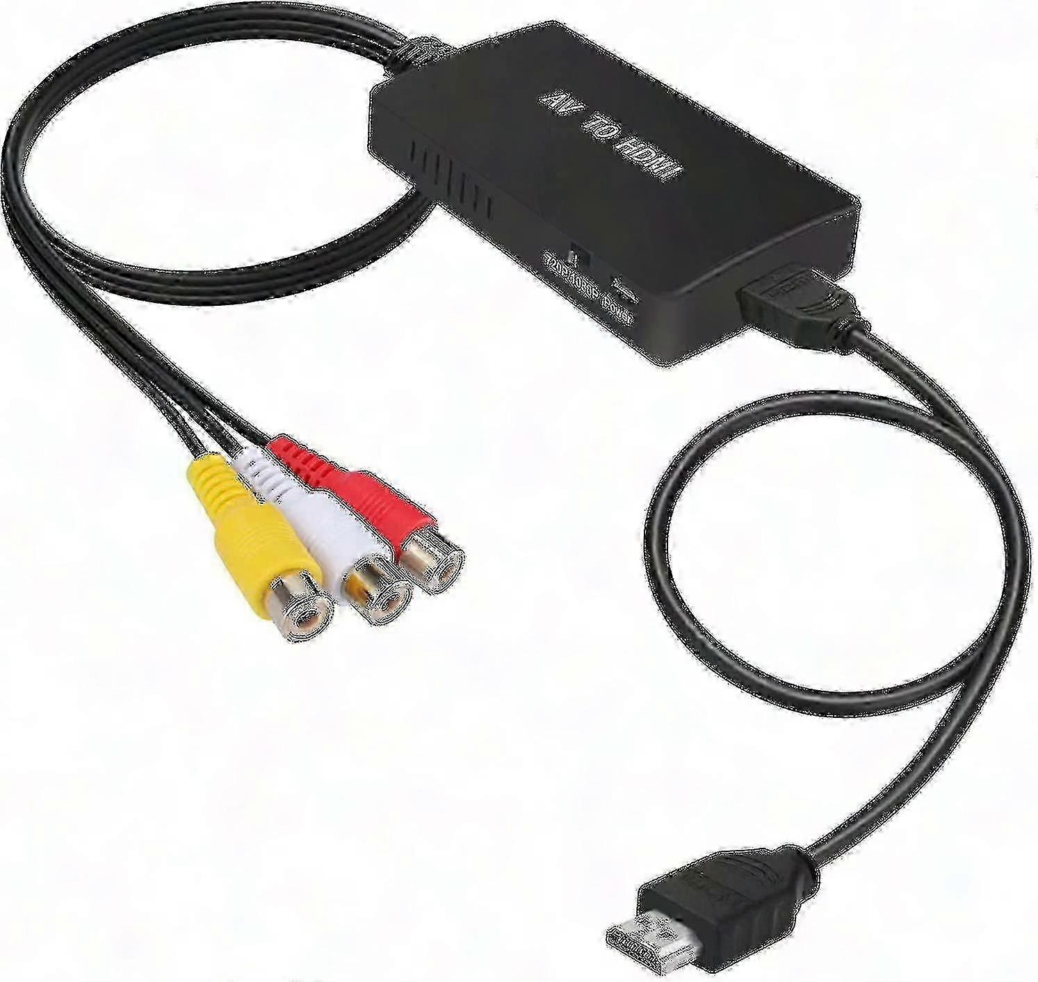 Rca-zu-hdmi-adapter, 1080p Pal/ntsc Hdmi-composite-konverter, Analog-digital-videoschnittstelle, Konverterbox Für Fernseher Und Monitor