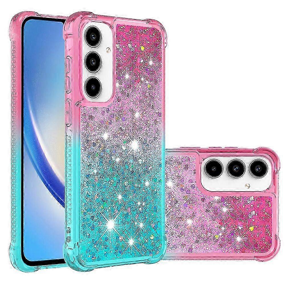 Flüssigglitzerhülle Für Samsung A55, Glänzende, Transparente Hülle Mit Funkelndem Kristallglitzer, Fließendes Und Schimmerndes Design, Stoßfester Schutz