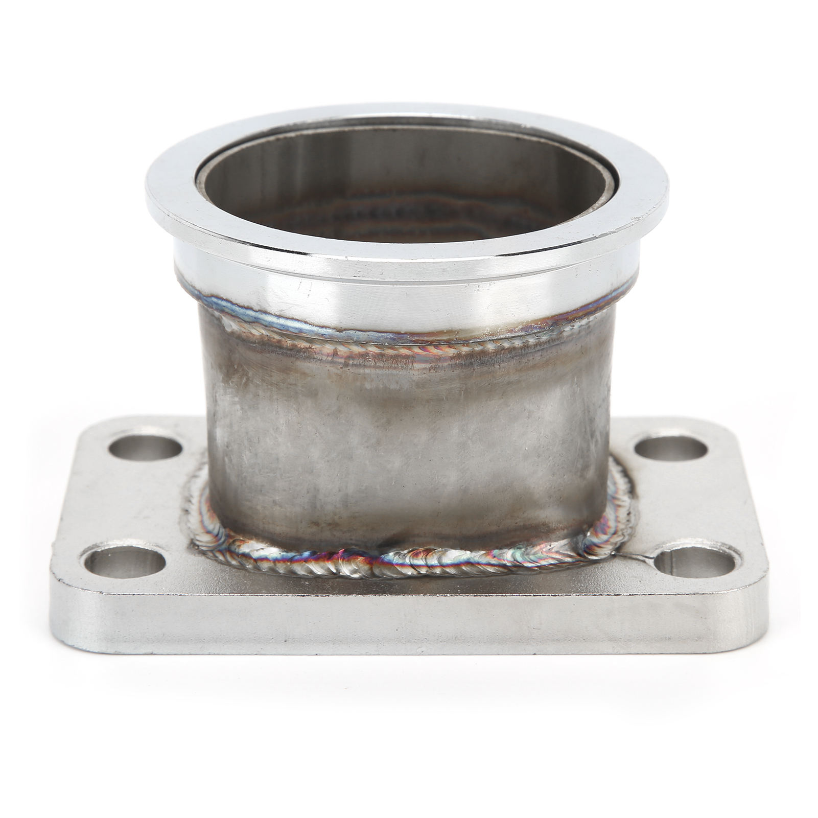 T3 4-loch-auf-2,5-zoll-v-band-edelstahl-turboflanschadapter, Abgaskrümmer-umrüstteil