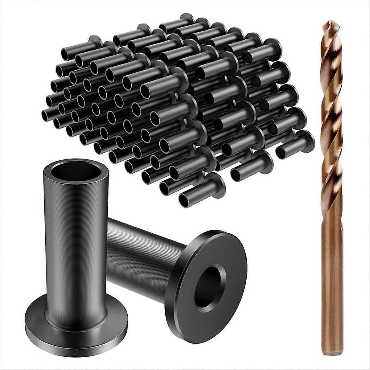 Packung Mit 50 Schutzhüllen Aus Edelstahl, Robuste Sicherheitshüllen, Röhrenförmige Schutzhüllen Für Den Professionellen Einsatz, Langlebige Metallkoffer.