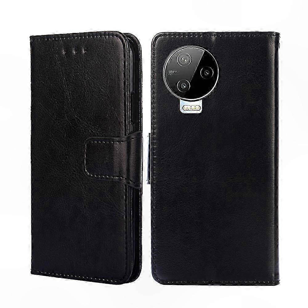 Elegante Schutzhülle Aus Leder Mit Kristallstruktur Für Note 12 Pro Und Note 12 (2023), Robuste Hartschale Mit Mattierter Oberfläche, Kompatibel Mit 4g-smartphones, Hochwertige Klapphülle