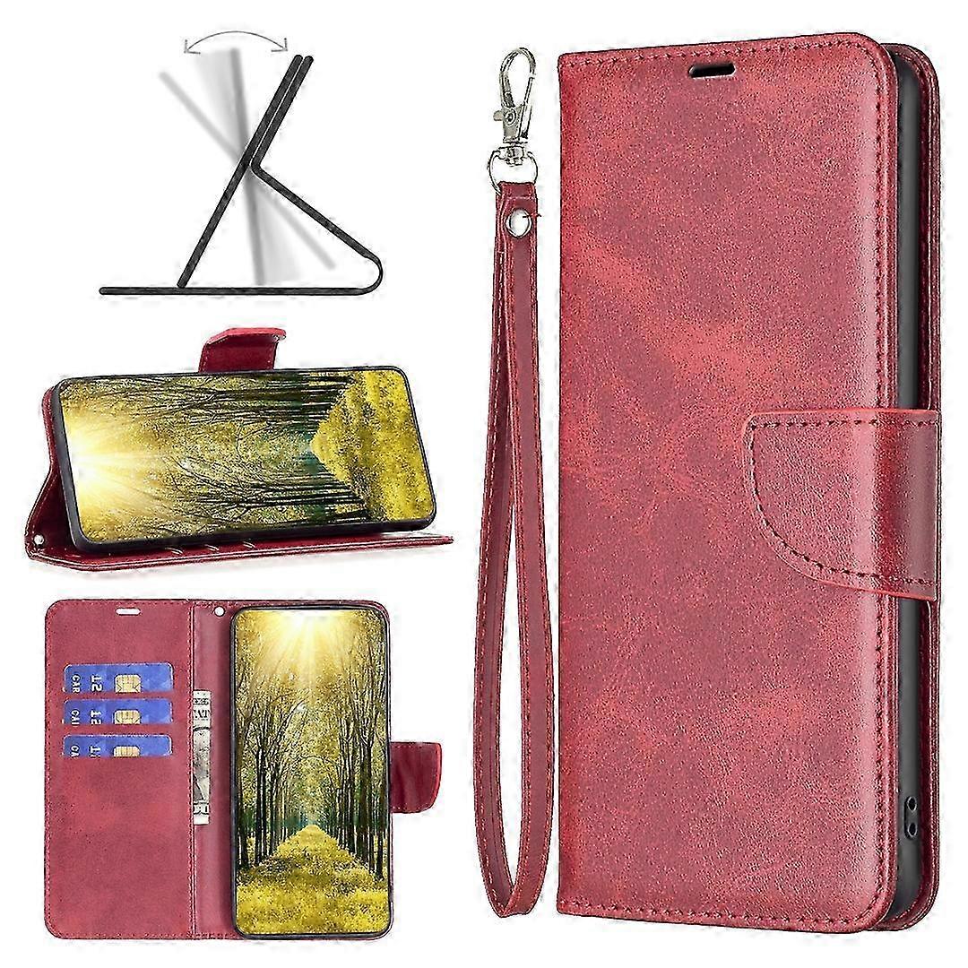 Echtleder-klapphülle Für Motorola Edge 40 – Schlanke Schutzhülle Mit Lammlederstruktur, Premium-design