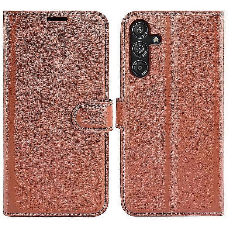 Schutzhülle Für Galaxy M55 5g / C55 5g / F55 5g, Brieftaschenfunktion Mit Kartenfächern, Strukturierte Litschi-hülle, Robuste Handyhülle