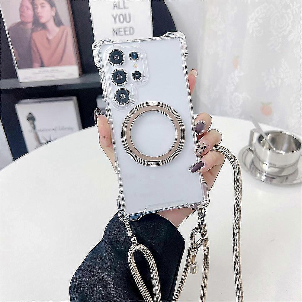 Magnetische Hülle Mit Ring Und Ständer Für Galaxy S25 Ultra, Tpu + Pc-hülle, Inklusive Trageband, Kompatibles Modell