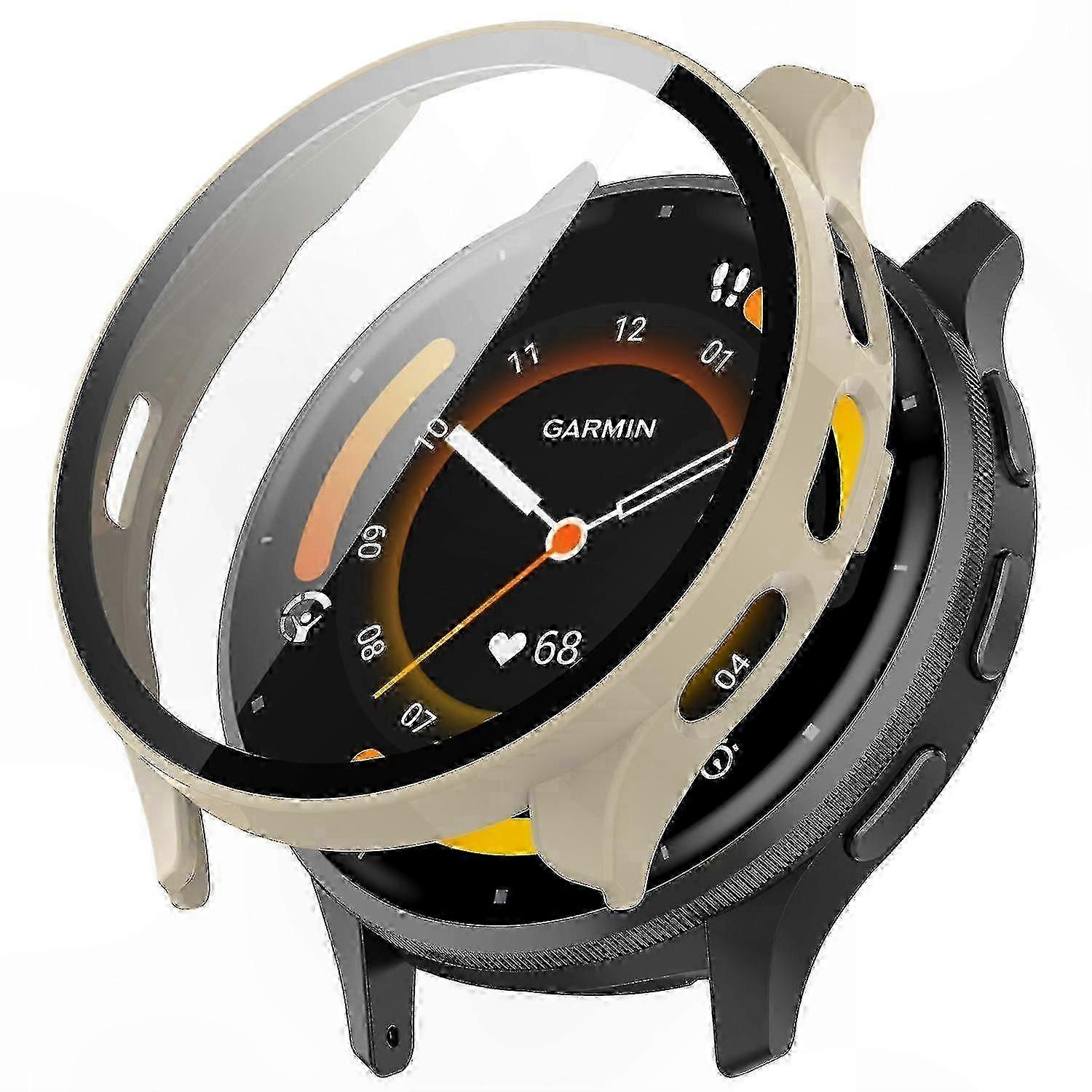 Displayschutzfolie Und Schutzhülle Für Garmin Venu 3 Smartwatch, Hochschützendes Gehärtetes Glas, Hartschalenetui, 2er-pack, Mattschwarze Oberfläche, Stoß- Und Kratzfest