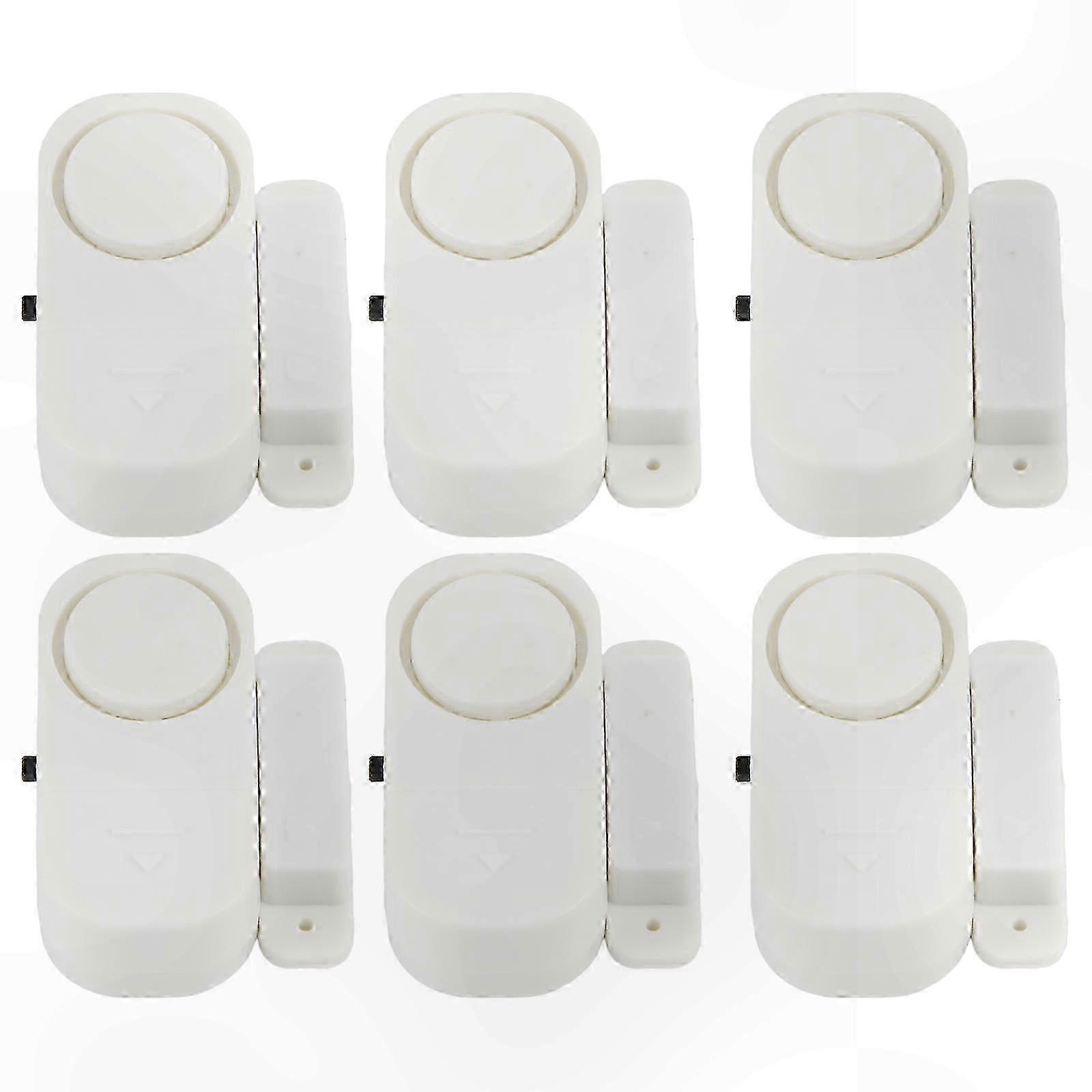 Set Mit 6 Magnetischen Tür- Und Fensteralarmen, Drahtlose Öffnungsmelder Für Einbruchschutz, Haussicherheit, Alarmsystem