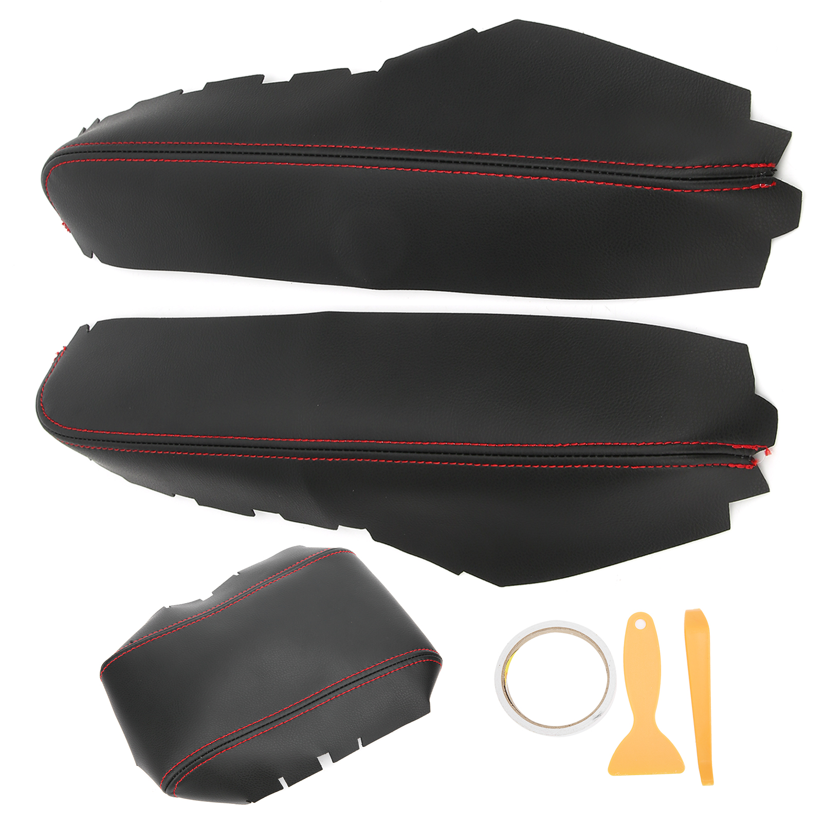 3-teiliger Mittelkonsolenbezug Aus Pu-leder Für Honda Civic 2016-2018, Armlehnenschutz