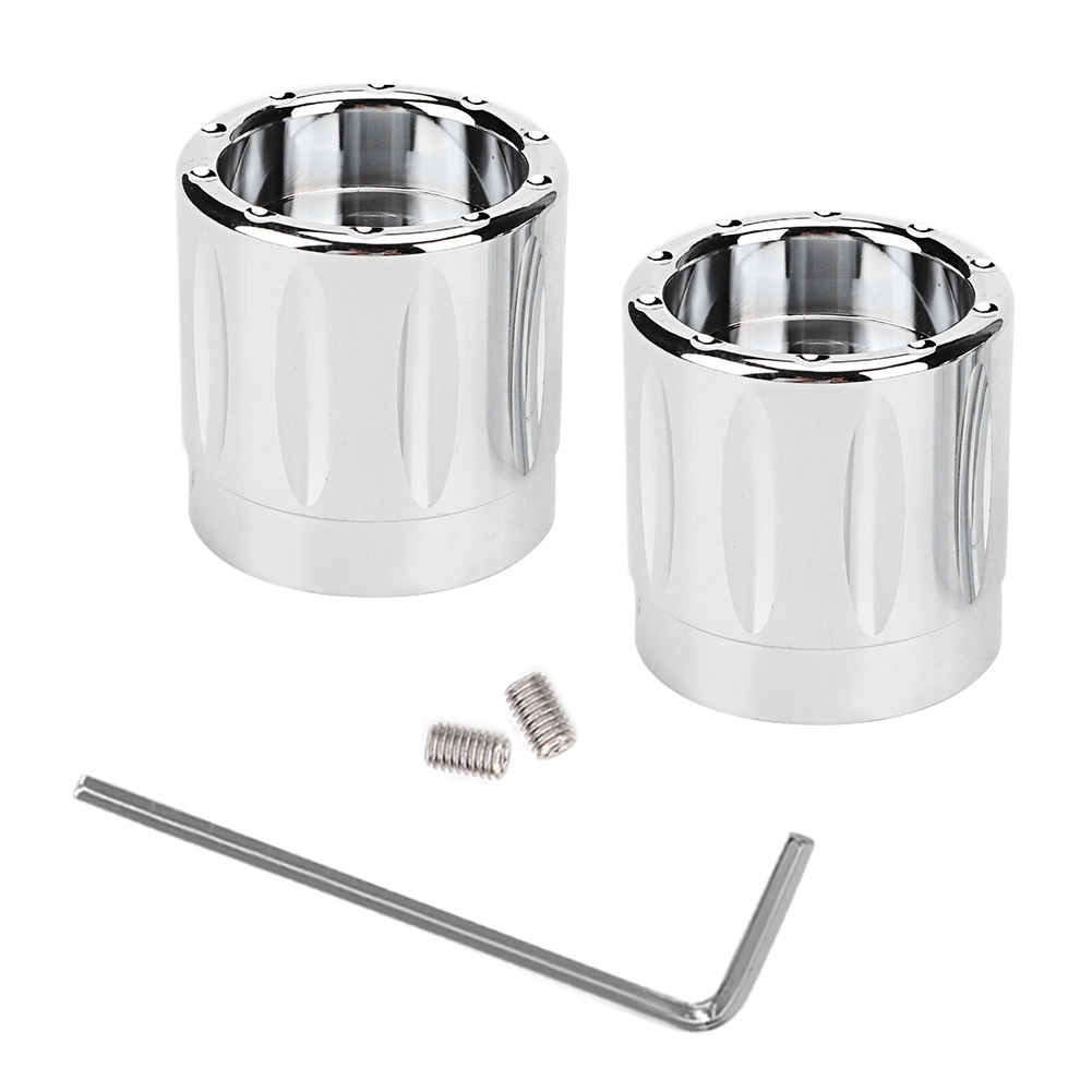 2 Achsschraubenkappen Aus Aluminiumlegierung Für Motorradachsen, Verchromte Totenkopfmuttern, Ersatzteile, 2 Stück