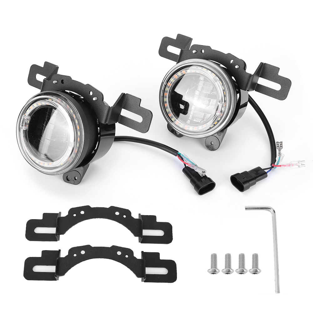 Set Aus 4-zoll-nebelscheinwerfern + Montagehalterungen, Wasserdicht Nach Ip67, Kompatibel Mit Jeep Wrangler Jk 2007-2017