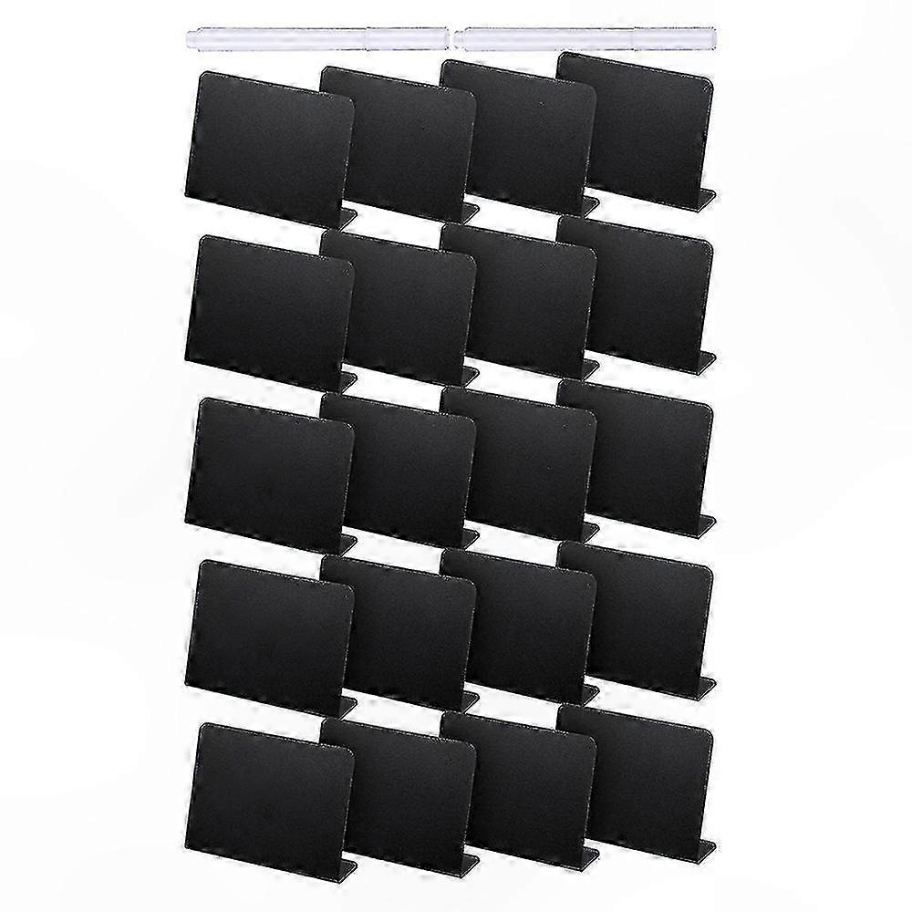 Set Mit 20 Mini-tafeletiketten Für Tischdekorationen, Buffetmarkierungen, Partykarten, 10 X 7,5 Cm, Wiederverwendbar Und Mit Filzstiften Beschreibbar