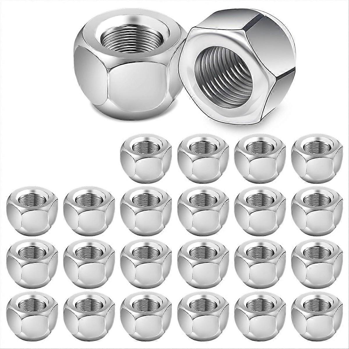 24 Radmuttern Für Anhänger, 1/2-20, 24er-pack, Stahl, Standardgewinde, Achsenbefestigungen Für Wohnwagen, 13/16"-sechskant, Schwarz