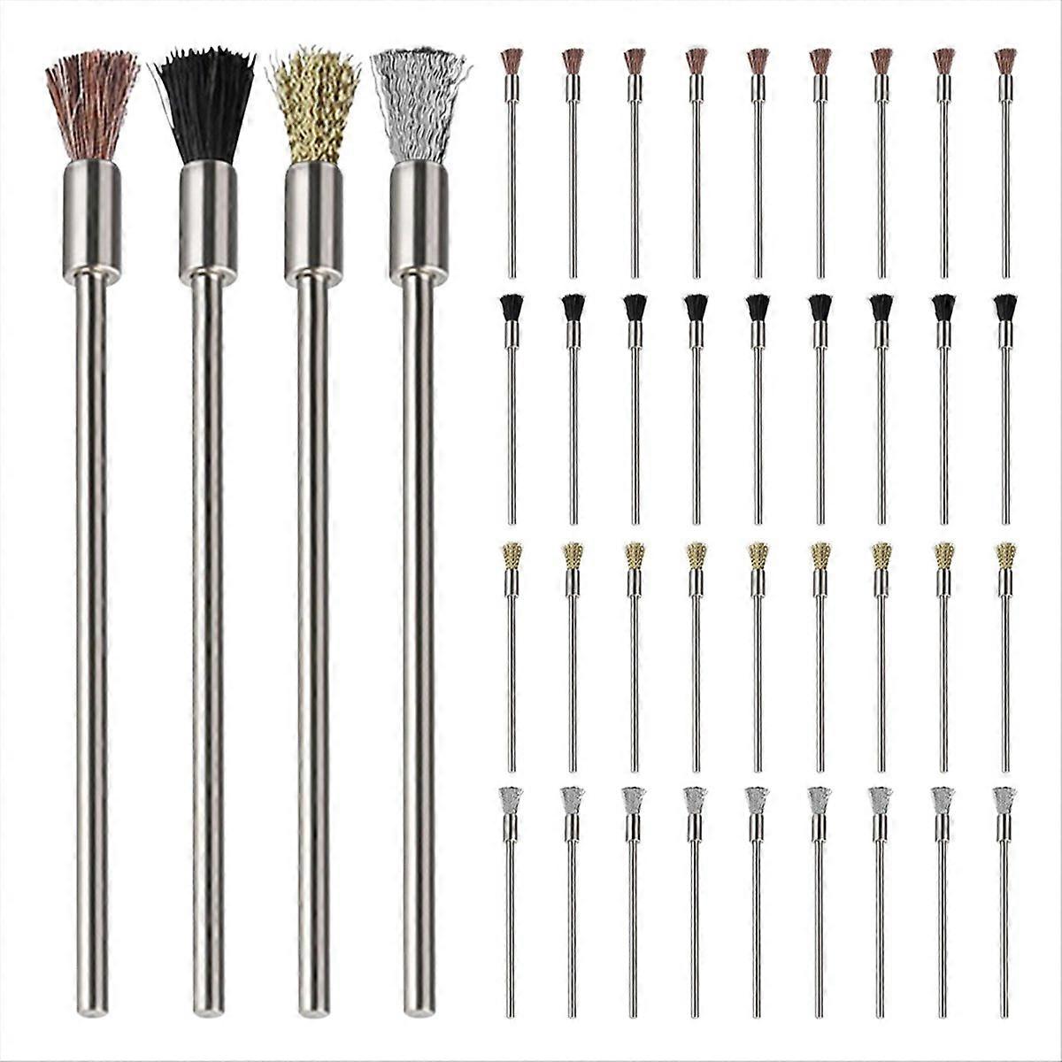40-teiliges Metallbürsten-set Mit 3-mm-schaft Zur Rost- Und Farbentfernung Und Für Vielseitige Reinigungsarbeiten