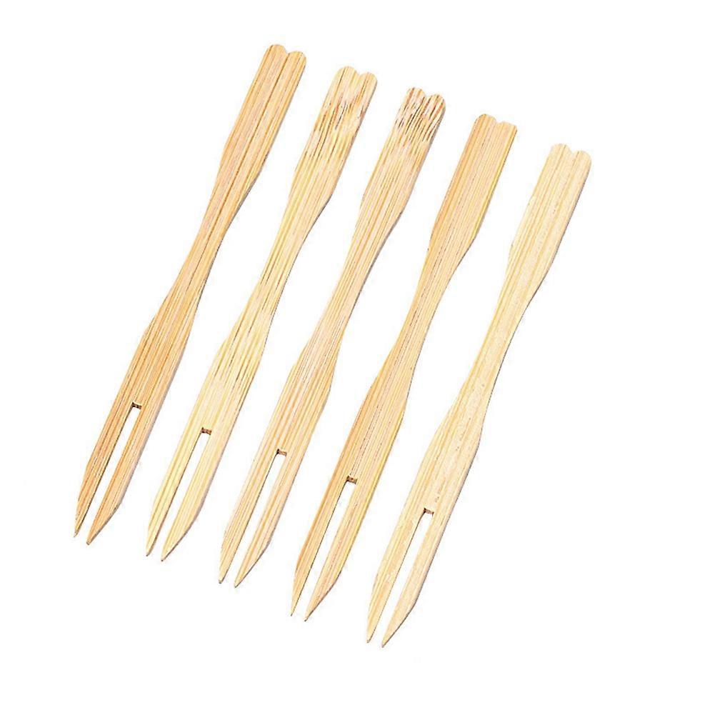 Bambus-vorspeisengabeln, Packung Mit 500 Mini-gabeln (8,9 Cm) Für Vorspeisen Und Desserts, Umweltfreundliches Und Kompostierbares Besteck, Ideal Für Empfänge Und Buffets.