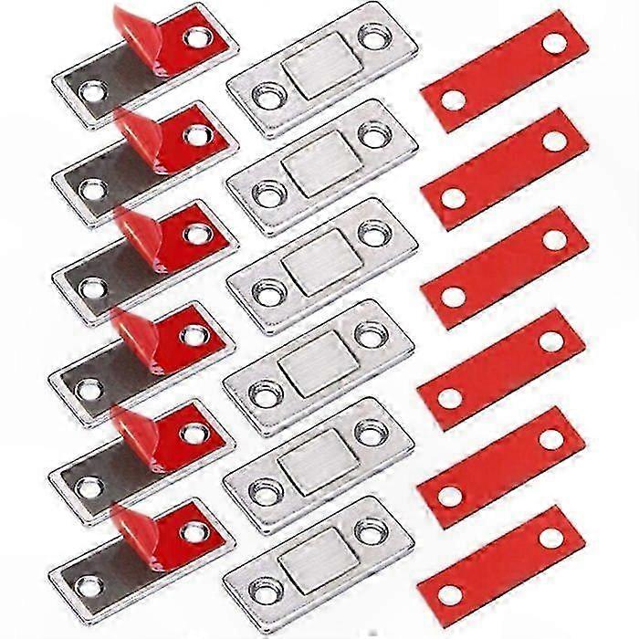 Set Mit 6 Ultradünnen Magnetverschlüssen Für Schranktüren, Klebemagnete Für Möbel, Hohe Haltekraft