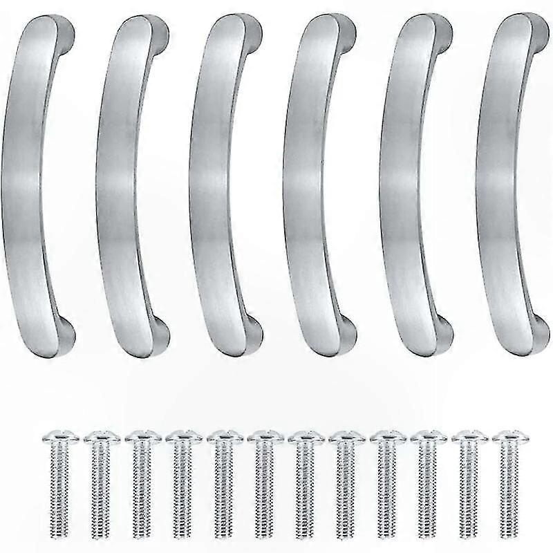 Silberne Schubladengriffe Und Schrankknöpfe, 96 Mm Lochabstand, 6er-set Küchengriffe Mit Schrauben, Ideal Für Schränke Und Sideboards