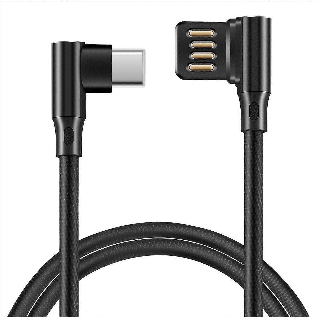 Rechtwinkliges Usb-2.0-datenkabel Mit Schutzschlauch, Für Smartphones Und Tablets, 15 Cm