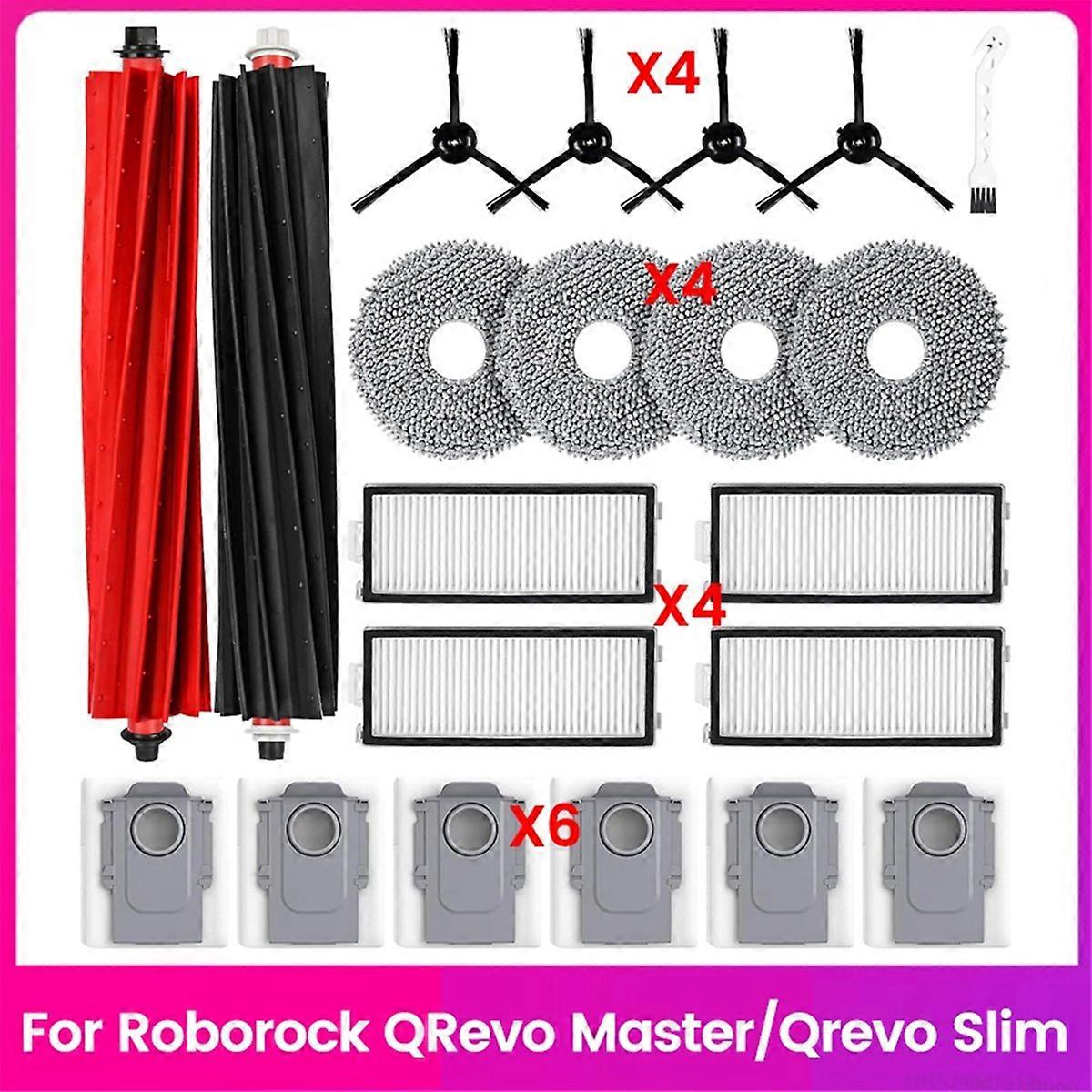 Seitenbürste, Filter Und Wischmopp Für Qrevo Master Und Qrevo Slim – Ersatz-wartungsset Mit Reinigungszubehör, Kompatible Ersatzteile Für Saugroboter, Ersatzset Für Makellose Böden.