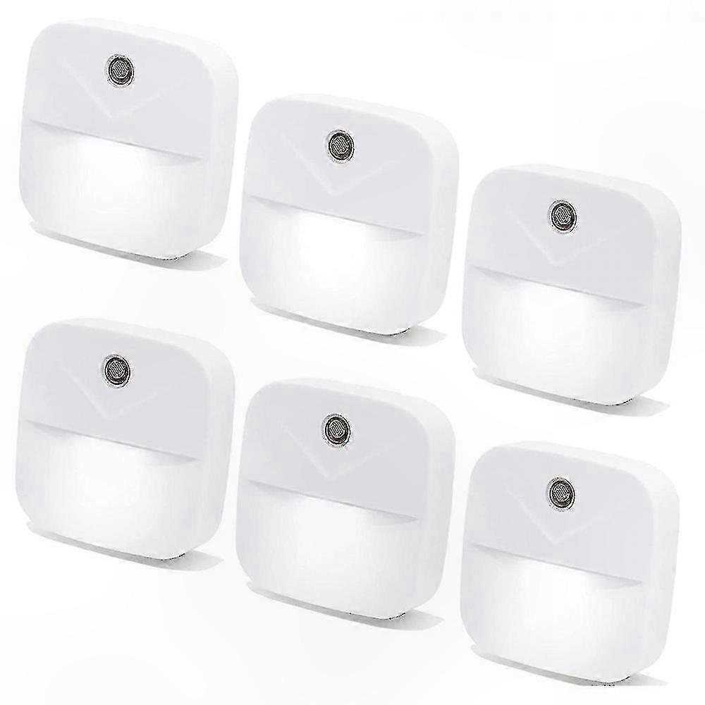 6er-pack Led-nachtlichter Mit Dämmerungssensor, Intelligente Steckdosen Gemäß Eu-standards, Automatische Nachtbeleuchtung