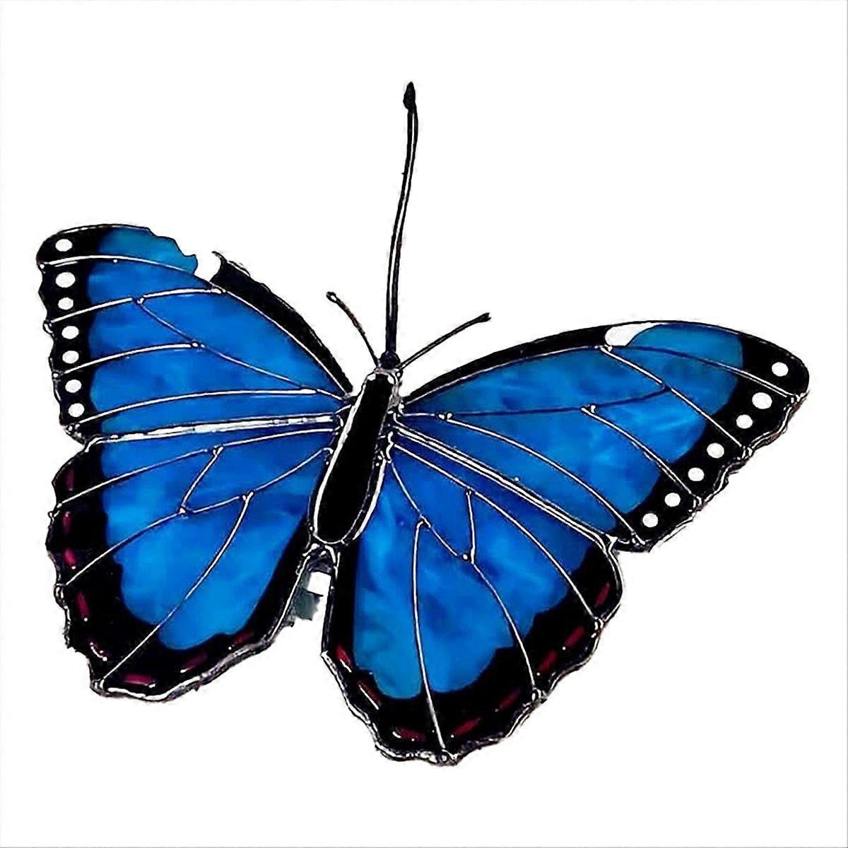 Schmetterlings-sonnenfänger Fürs Auto, Leuchtende Schmetterlingsdekoration, Windschutzscheibenornament, Funkelndes Auto-accessoire, 1-teiliges Set, Buntes Glas, Ideales Geschenk.