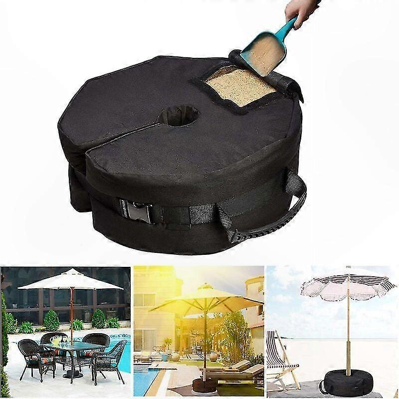 Runder, Abnehmbarer Sonnenschirmständer Mit Beschwertem Sandsack, Stabiler Sandsack Für Sonnenschirmständer Auf Der Terrasse, Tragbare Stütze Für Gartenschirmstangen