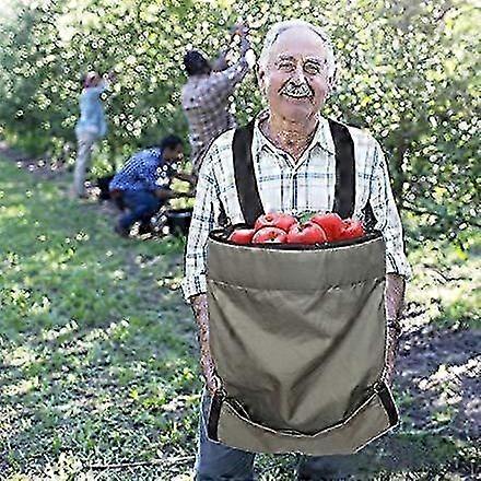 Wasserdichte Pflückschürze Mit Strapazierfähiger 600d-aufbewahrungstasche, Verstellbar Für Die Obsternte