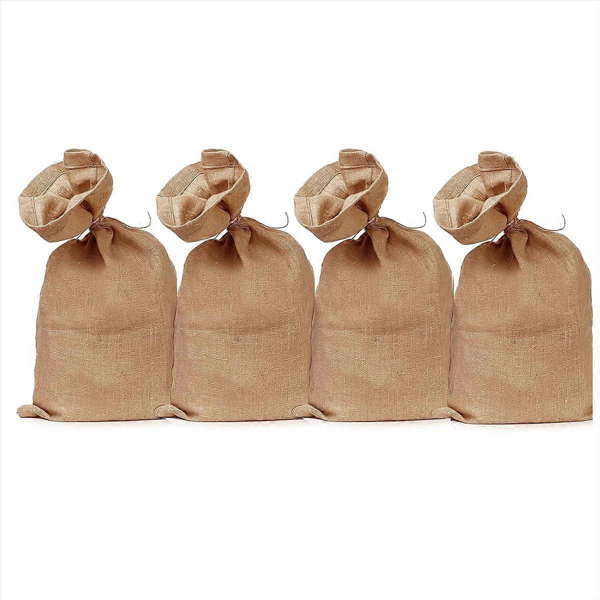 Robuste Jutesäcke, 4-teiliges Set, Große Kartoffelsäcke, Dickes Und Strapazierfähiges Material