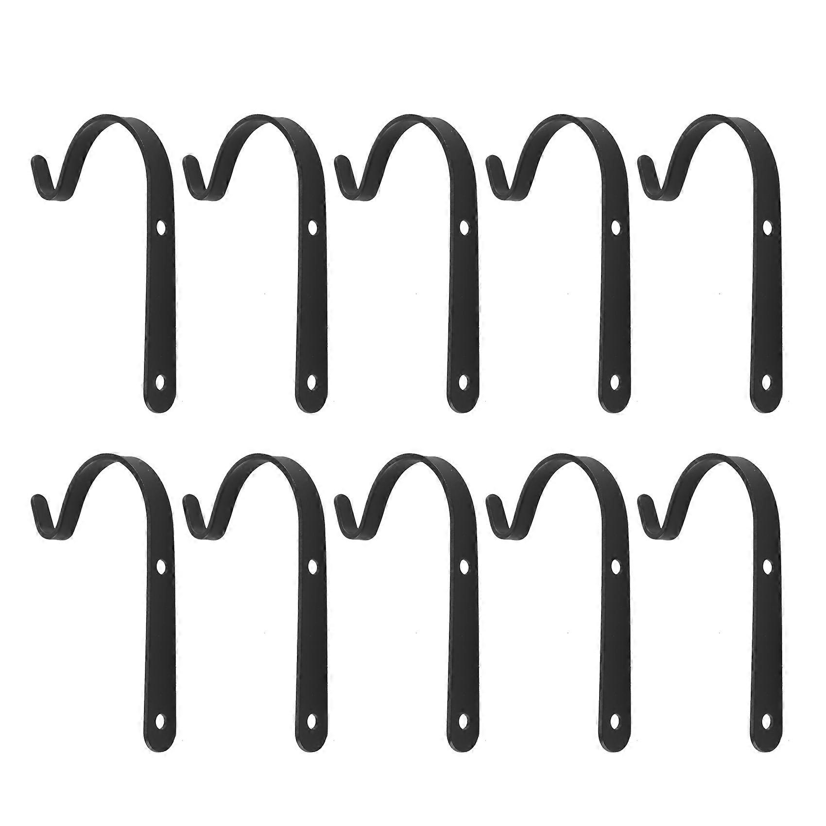 Set Mit 10 Wandhaken Aus Eisen Zum Aufhängen Von Körben, Nach Oben Gebogener Haken, Stabile Wandbefestigung