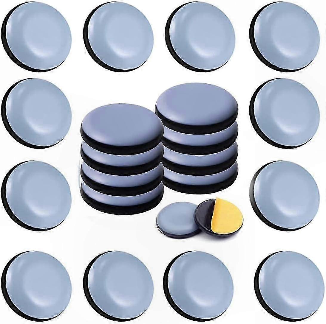 Set Mit 24 Ptfe-klebe-möbelgleitern, 20 Mm Runde Gleiter Für Stühle Und Sofas, Bodenschutz