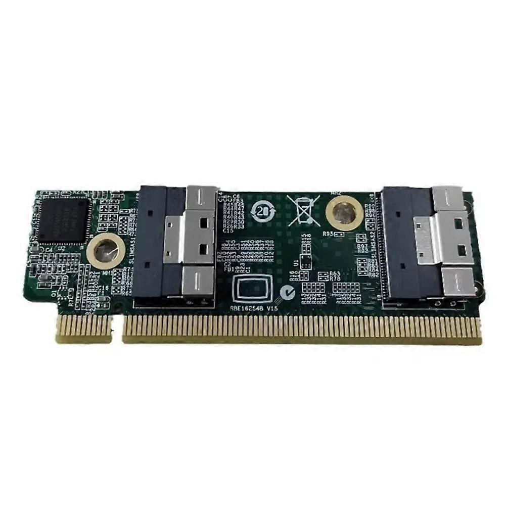 Sff-8654 Zu Pcie X16 Adapterkarte Für 1u-server, Hochleistungskonverter, Zuverlässige Schnittstelle, Rackmontierbar, Ideal Zur Gpu-erweiterung