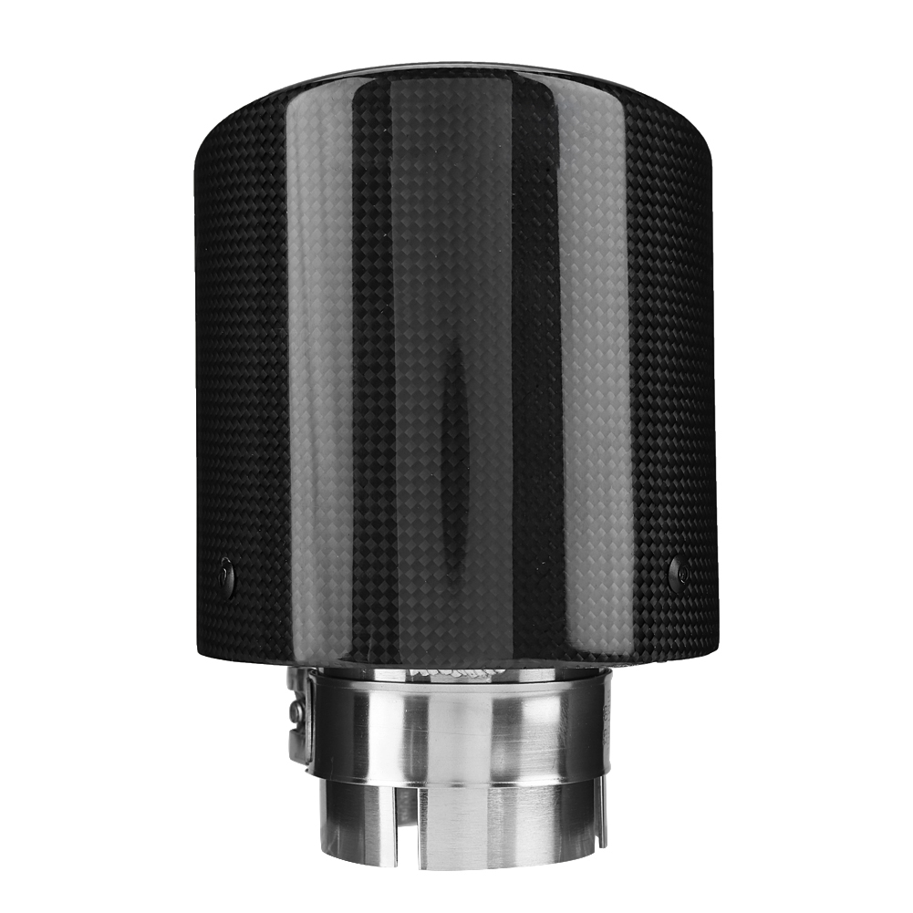 Sportauspuffanlage Im Carbonfaser-stil, Einzelnes Endrohr 63-114 Mm Für Fahrzeugmodifikationen