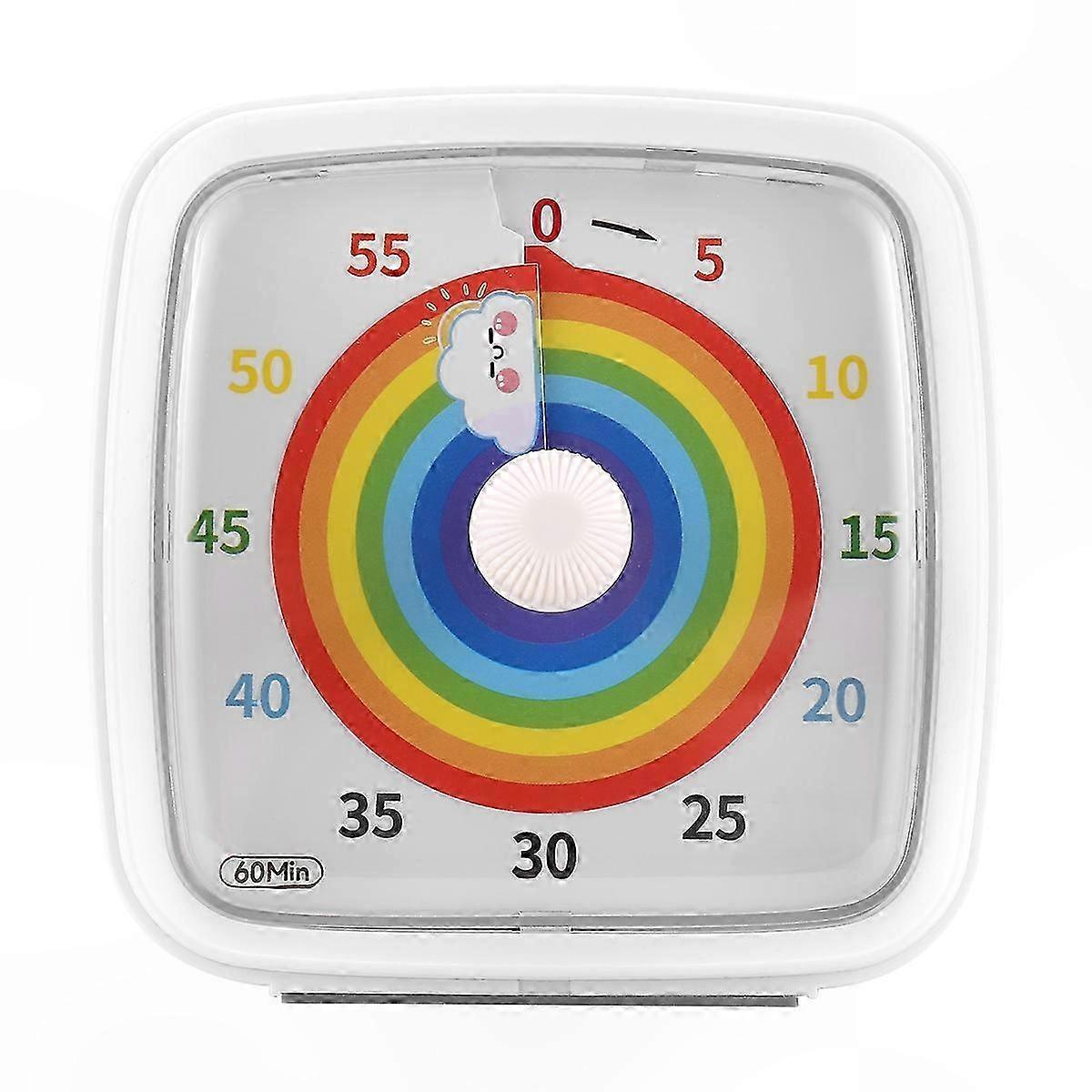 Visueller 60-minuten-timer Mit Nachtlicht, Regenbogen-pomodoro-timer Für Kinder, Verspieltes Design Mit Leucht-countdown