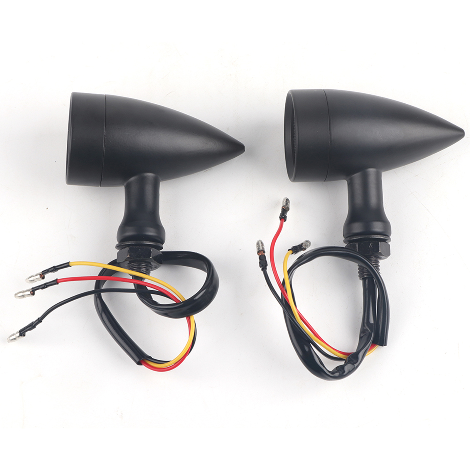 2 Stück Retro-led-blinker Aus Aluminium, Universell Für Motorräder, Verchromte Richtungsanzeigen