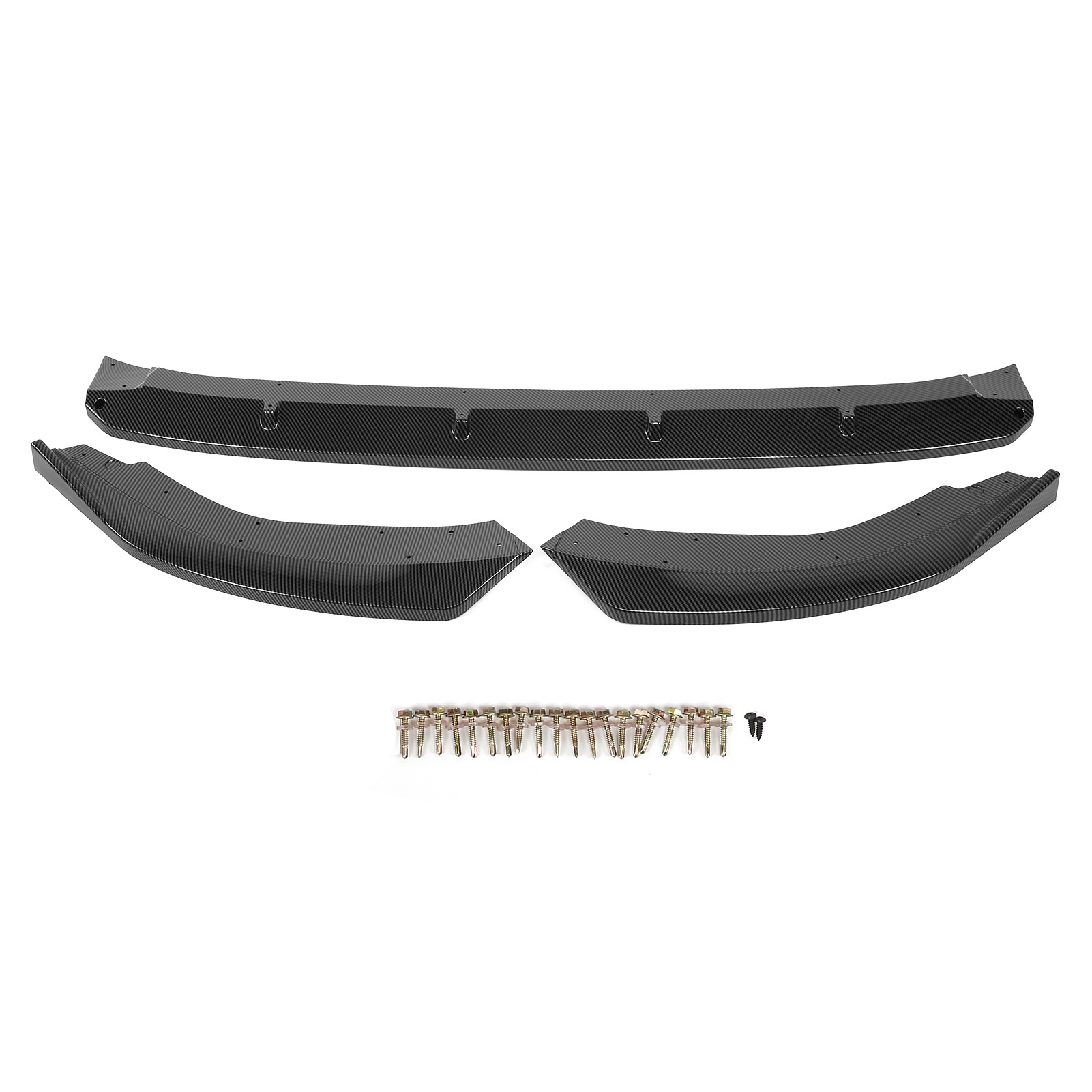 K·seek Design 3-teiliger Frontstoßstangen-splitter-lippenspoiler, Kompatibel Mit Mk8 Ab 2021, Carbonfaser-optik