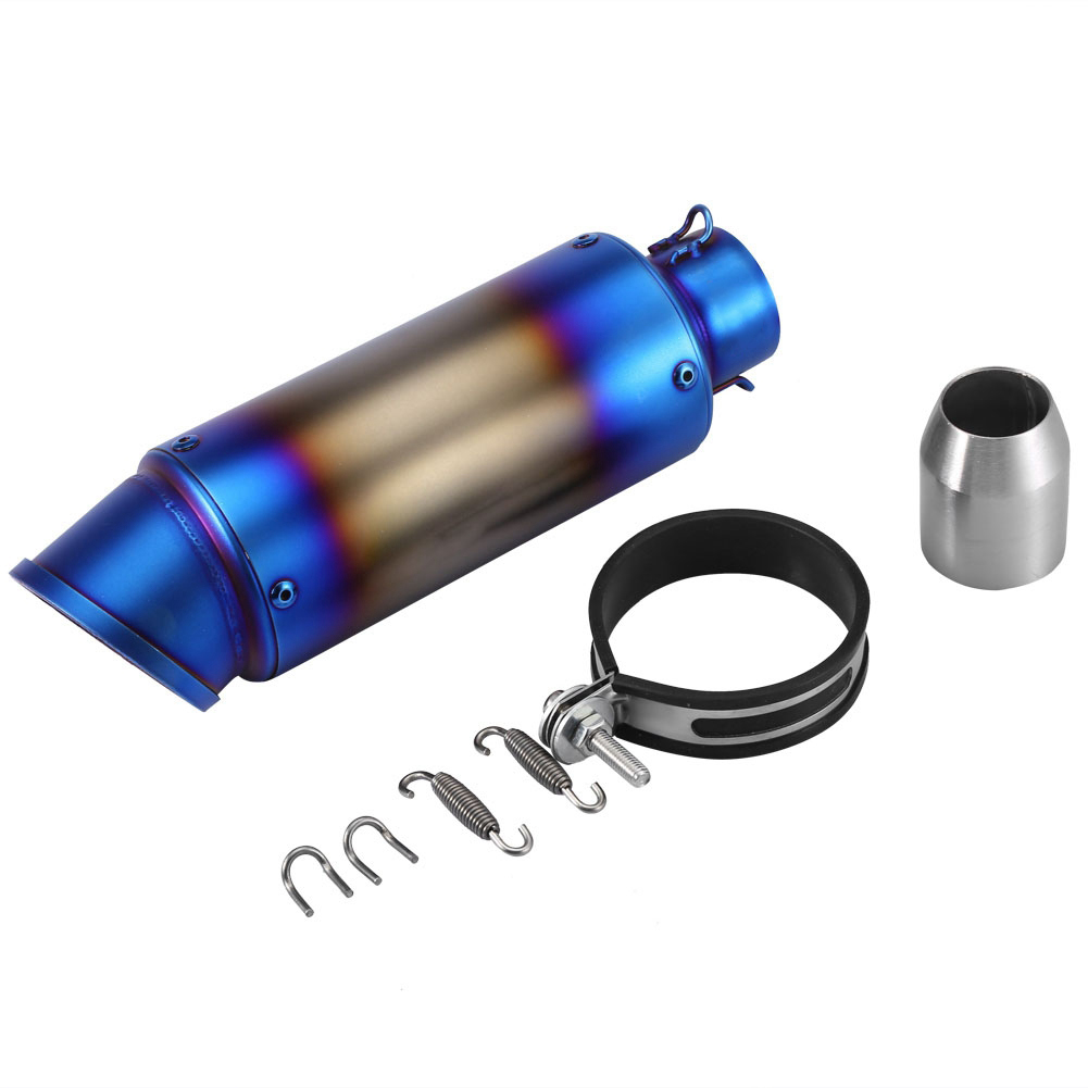 Universeller Abgewinkelter Motorradschalldämpfer 51mm Hinteres Auspuffgleitrohr (2)