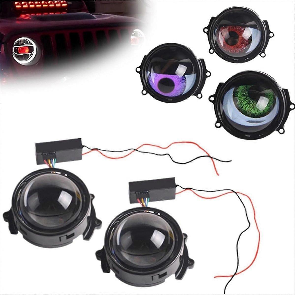 2 X 12v Led-teufelsaugen-scheinwerfer Für Autos, Außenbeleuchtung Für Autos, Paar Teufelslichter, Leistungsstarke Autolampen
