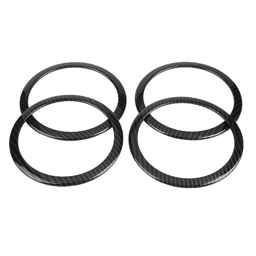 4 Türlautsprecher-zierringe In Carbonfaser-optik Für Bmw 3er F30 Gt F34 (2013-2018)