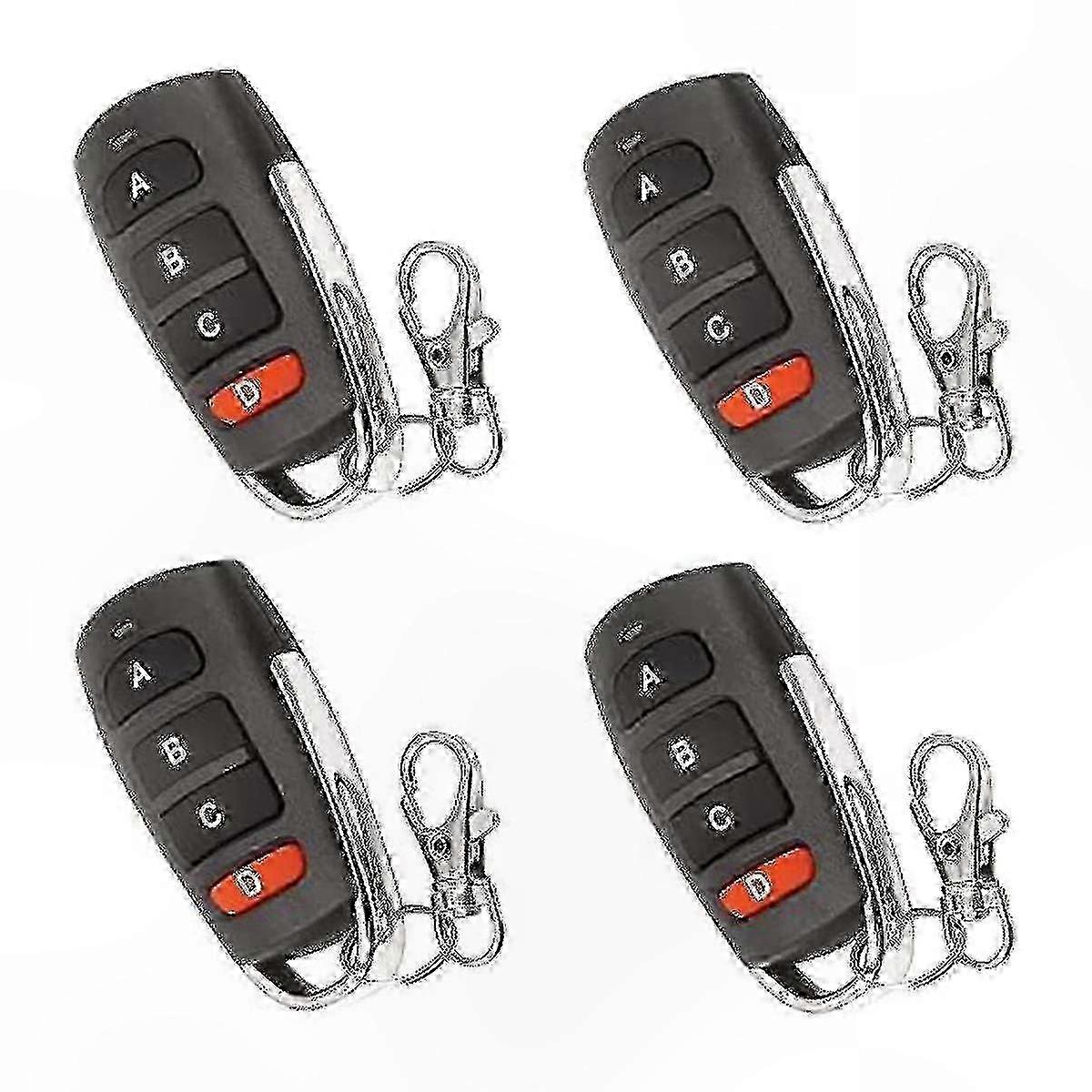 4-teiliges Fernbedienungsset Für Garagentore Und Torantriebe – Ersatzfernbedienung, Kompatibel Mit Motorisierungssystemen, Universeller Usb-steuerschlüssel, 4er-pack Sender
