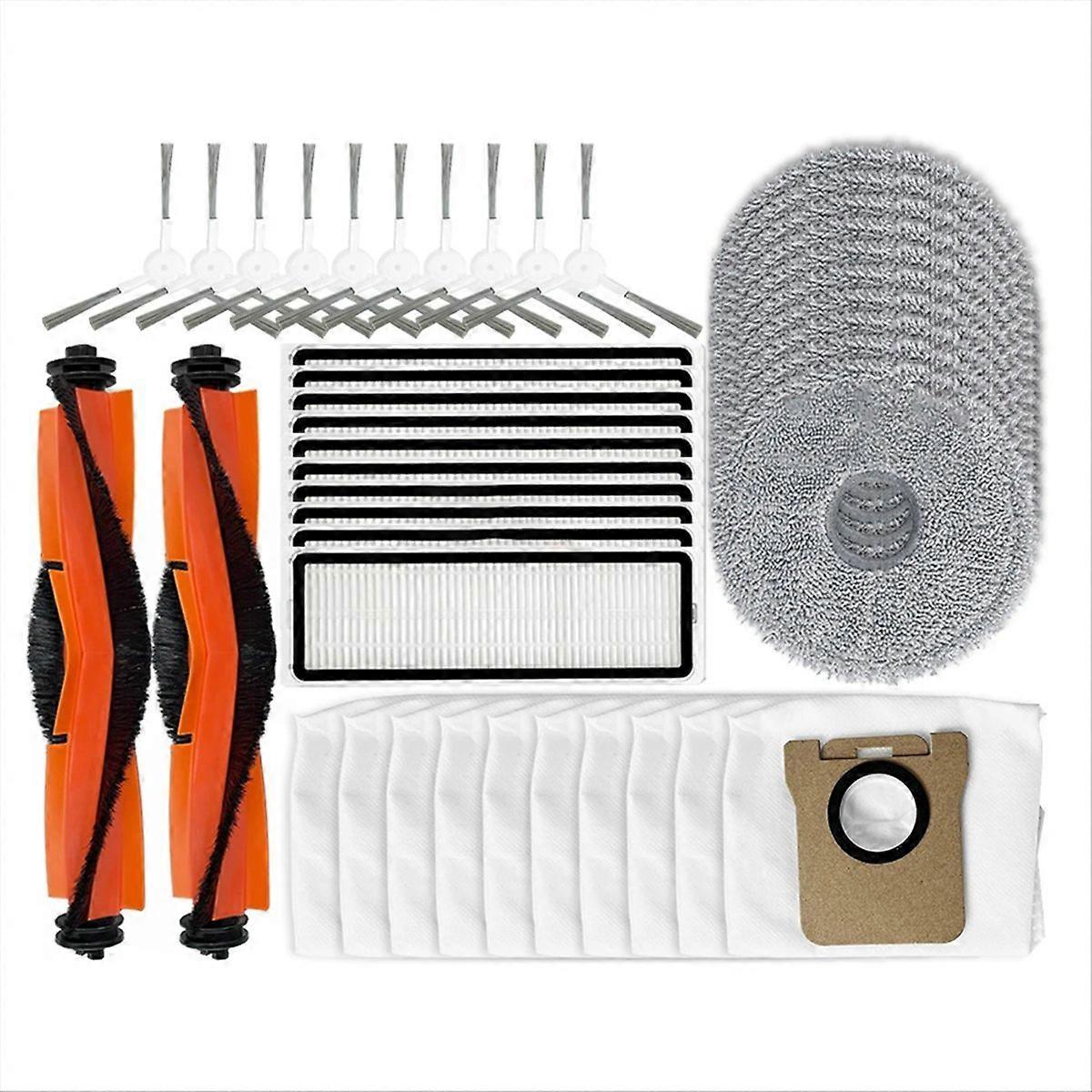 Hauptseitenbürste, Hepa-filter, Wischmopp Und Staubbeutel Für Saugroboter – Komplettes Ersatzteilset, Kompatibles Zubehör, Effiziente Reinigung, Ersatzteile.