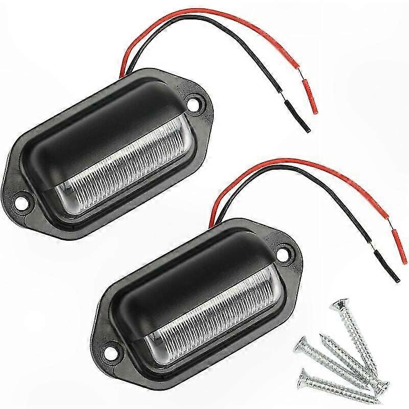 Set Mit 2 Wasserdichten Led-kennzeichenleuchten Mit 6 Smd-rückfahrscheinwerfern Für Lkw, Transporter, Anhänger, Pkw, 12v/24v