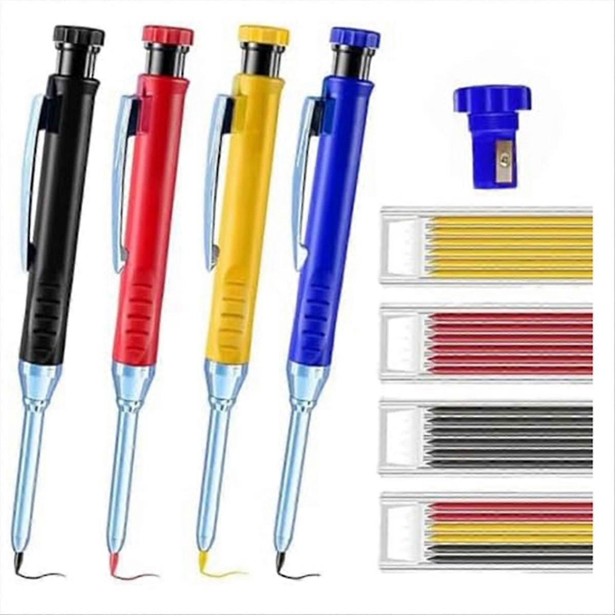 Set Mit 10 Robusten Zimmermannsbleistiften Mit 2,8 Mm Minen, Professionelles Set Für Holzarbeiten Und Präzises Markieren, Langlebige Spitze, Für Den Harten Einsatz Geeignet
