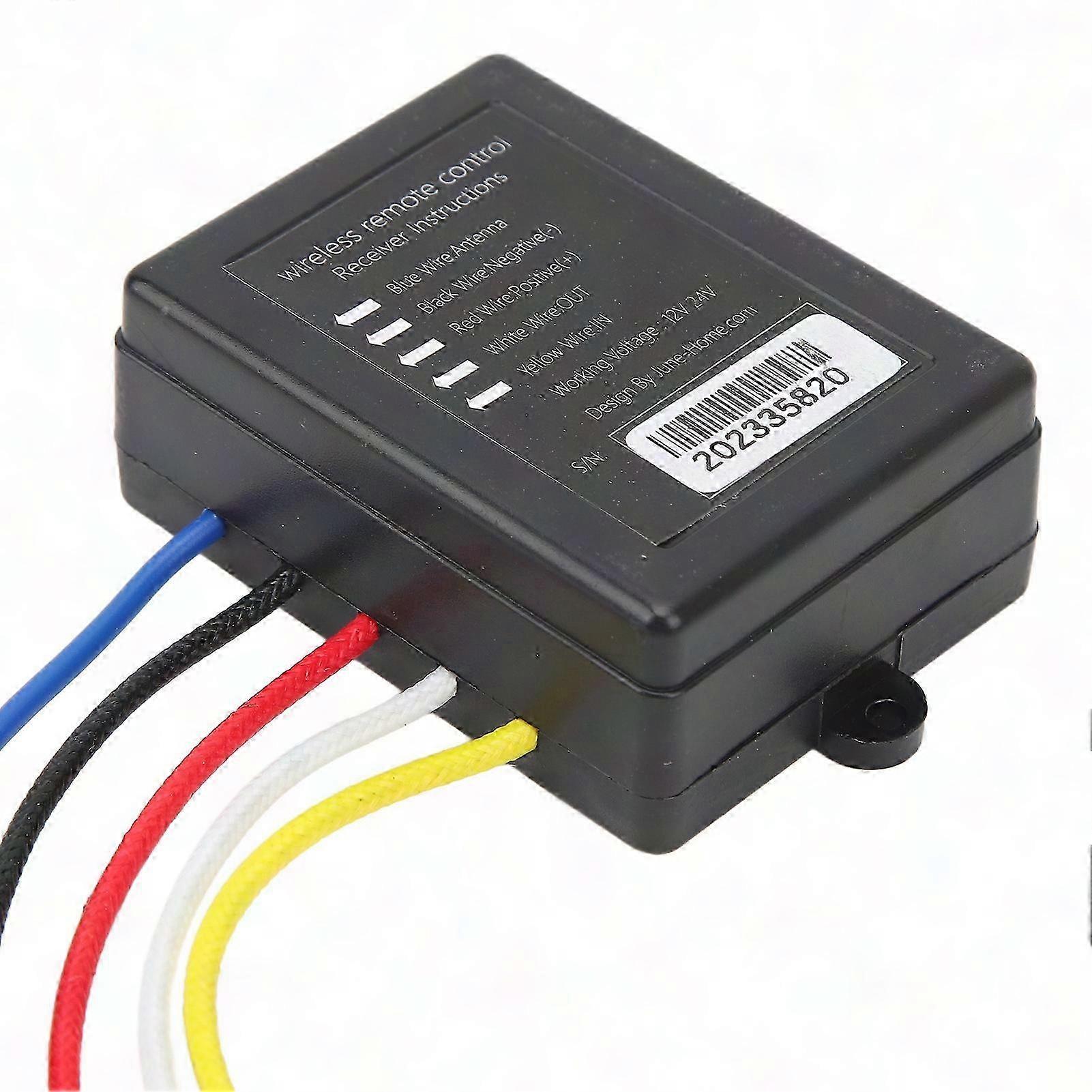 Drahtlose Fernbedienung Für 12v/24v-seilwinden, Schnelle Reaktionszeit, 15 Meter Reichweite, Präzise Mit Empfänger, Geeignet Für Lkws, Atvs Und Suvs.