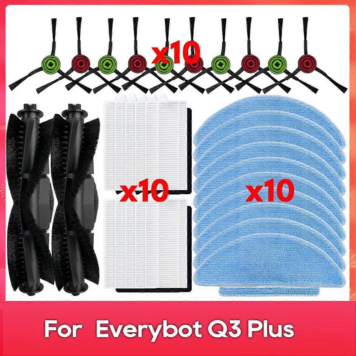 Everybot Q3 Und Q3 Plus Kompatibles Ersatzteilset, Universelles Ersatzzubehör, Wartungskomponenten Für Saugroboter, Komplettes Multifunktionsset, Langlebige Qualität Für Optimale Reinigung.
