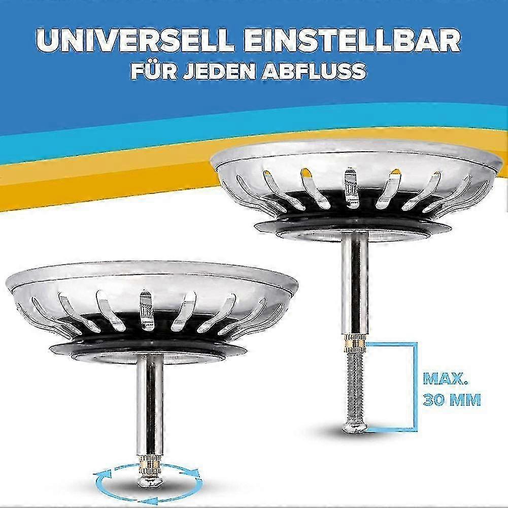 Abflussstopfen Aus Edelstahl Für Küchenspülen, Ersatz Für Abflusssiebe, Spülbecken-abflussfilter, Universell Passend.