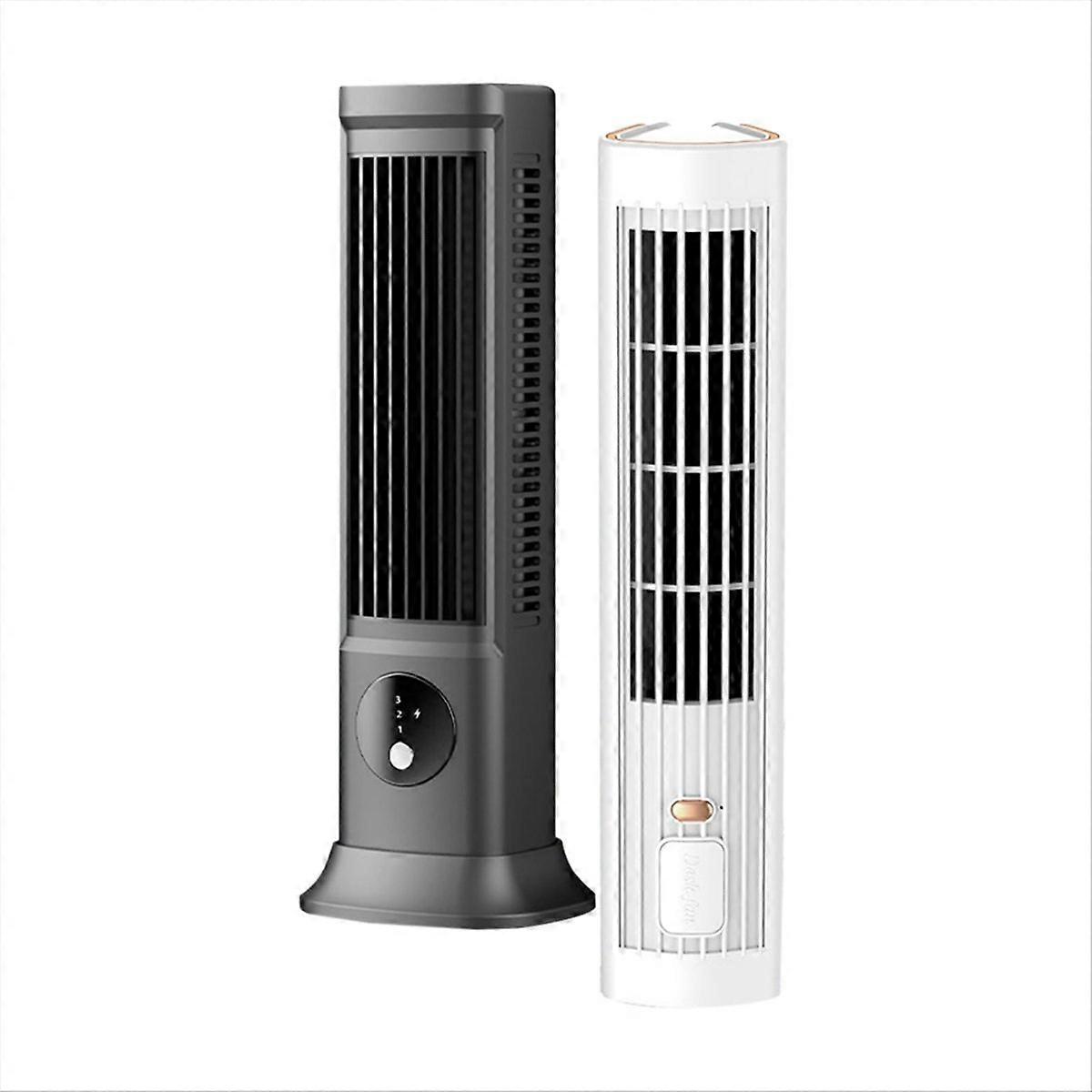 Leiser Turm-tischventilator, Tragbare Klimaanlage Für Zuhause Und Büro, Leistungsstark Und Kompakt, 3 Geschwindigkeitsstufen, Oszillation, Geringer Stromverbrauch, Kabellos