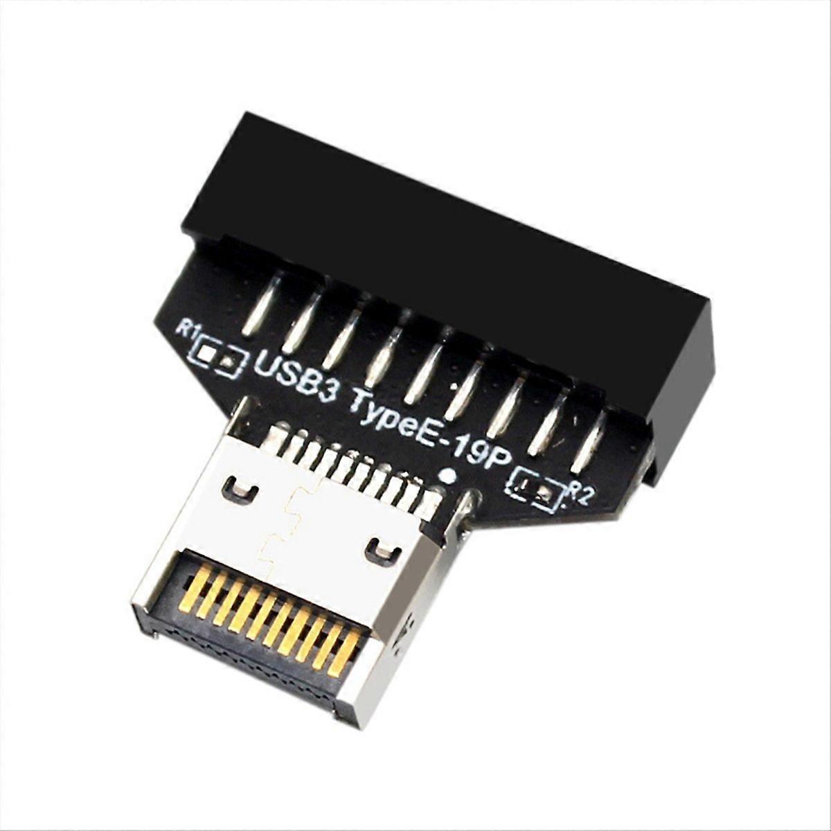 Usb 3.2 Typ-e 20-pin Auf Usb 19-pin Frontpanel-adapter Für Pc-gehäuse, Frontverlängerung, Internes Kabel, Atx-anschluss, Für Mainboard, Frontpanel, Schnellanschluss, Robust, Standardlänge, Ersatzteil