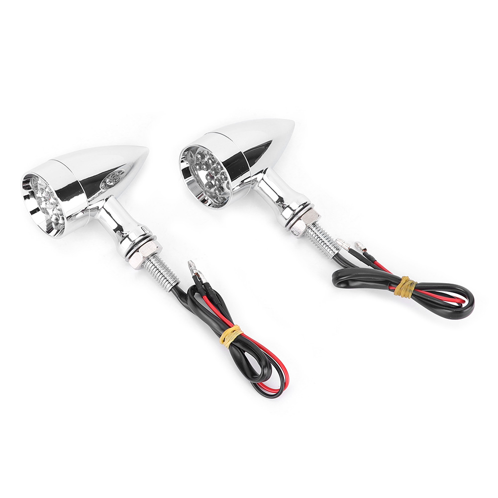 Paar Led-blinker Im Retro-stil Mit Gitter, Für Yamaha/indian-motorräder.