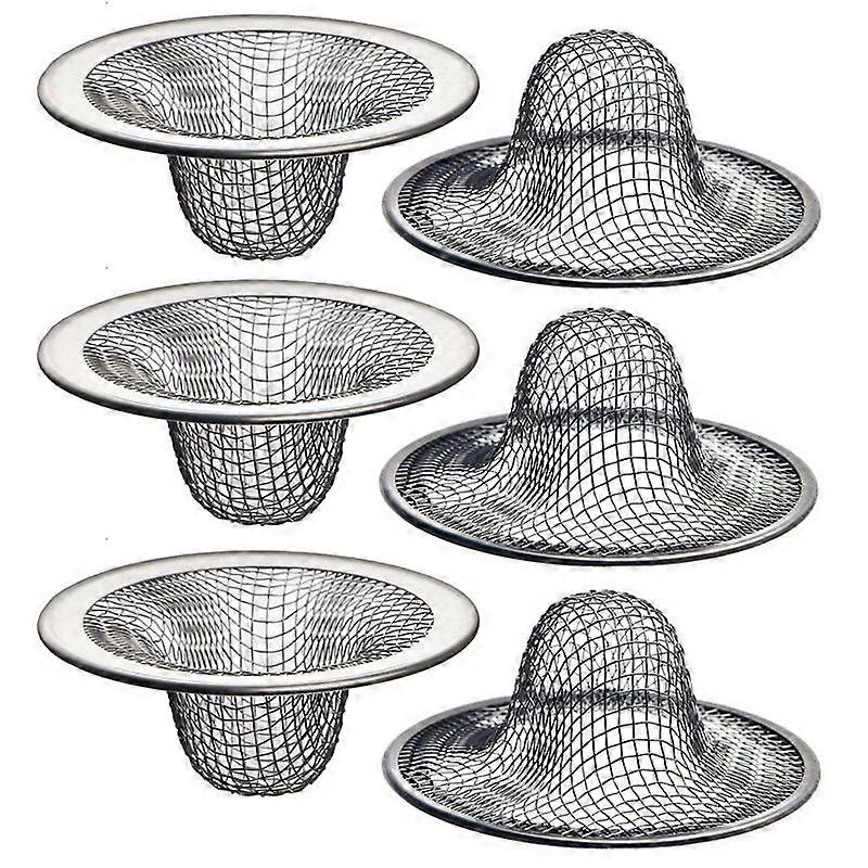 6 Spülbecken-siebe – 5,4 Cm Hoch/2,5 Cm Korb – Haarfänger Für Abflüsse, 6er-set Spülbecken-siebe