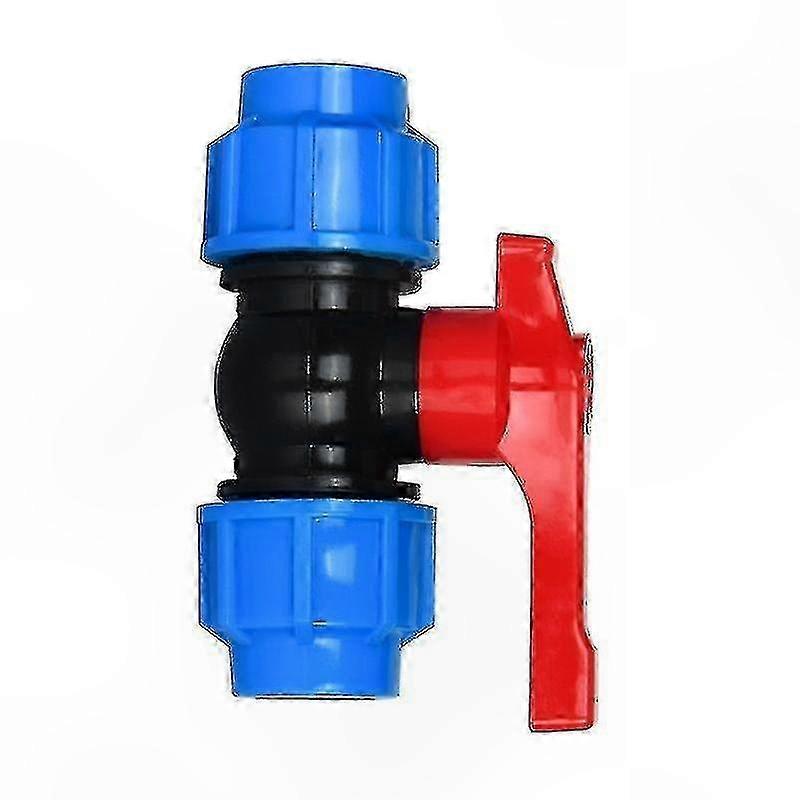 Kunststoff-kugelhahn Für 32-mm-rohre, Hohe Zuverlässigkeit, Kompakter Kugelhahn, Langlebige Kompressionsverschraubung, Für Garten- Und Leichte Industrieanwendungen.